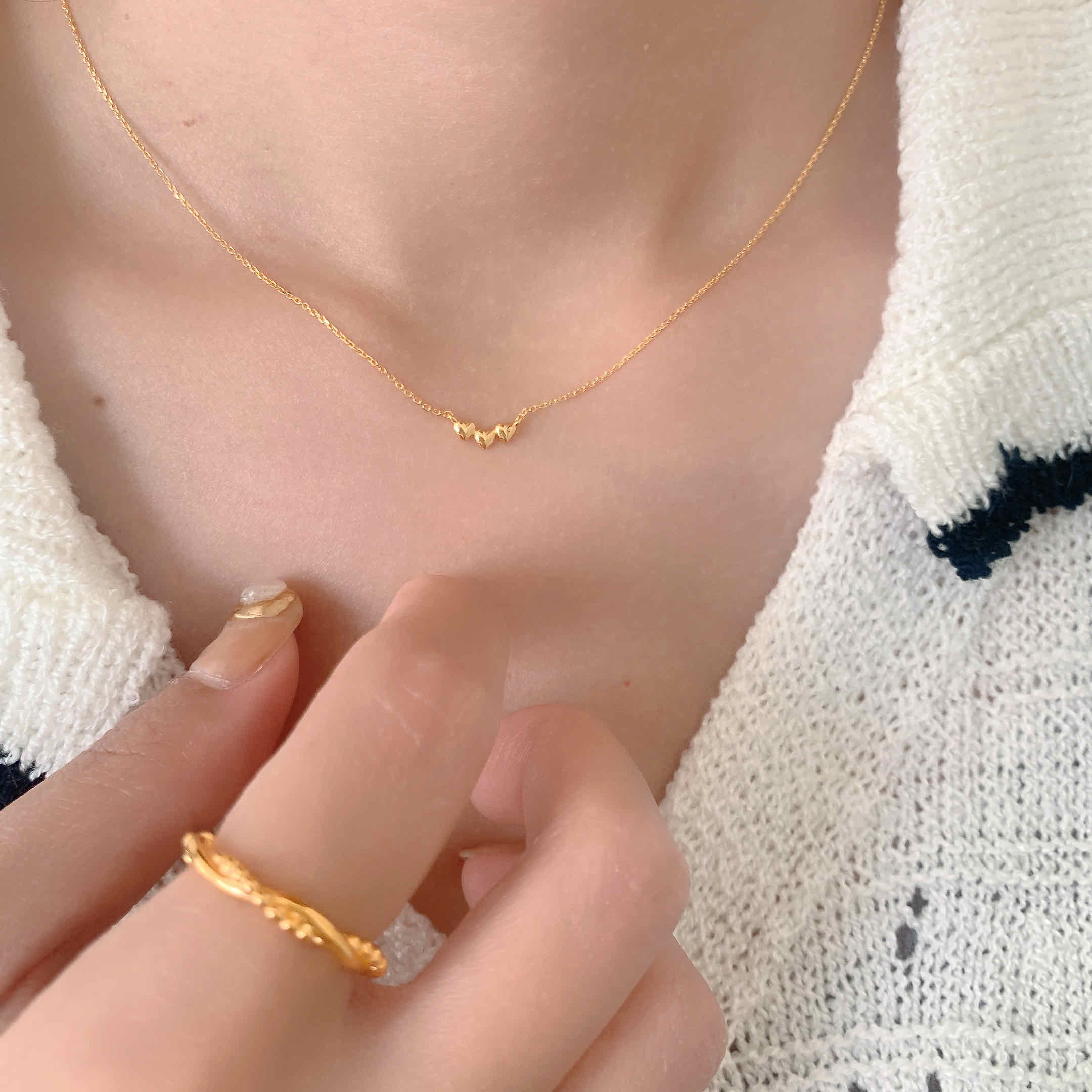 🇰🇷925 silver 愛心泡泡 項鍊｜2 color