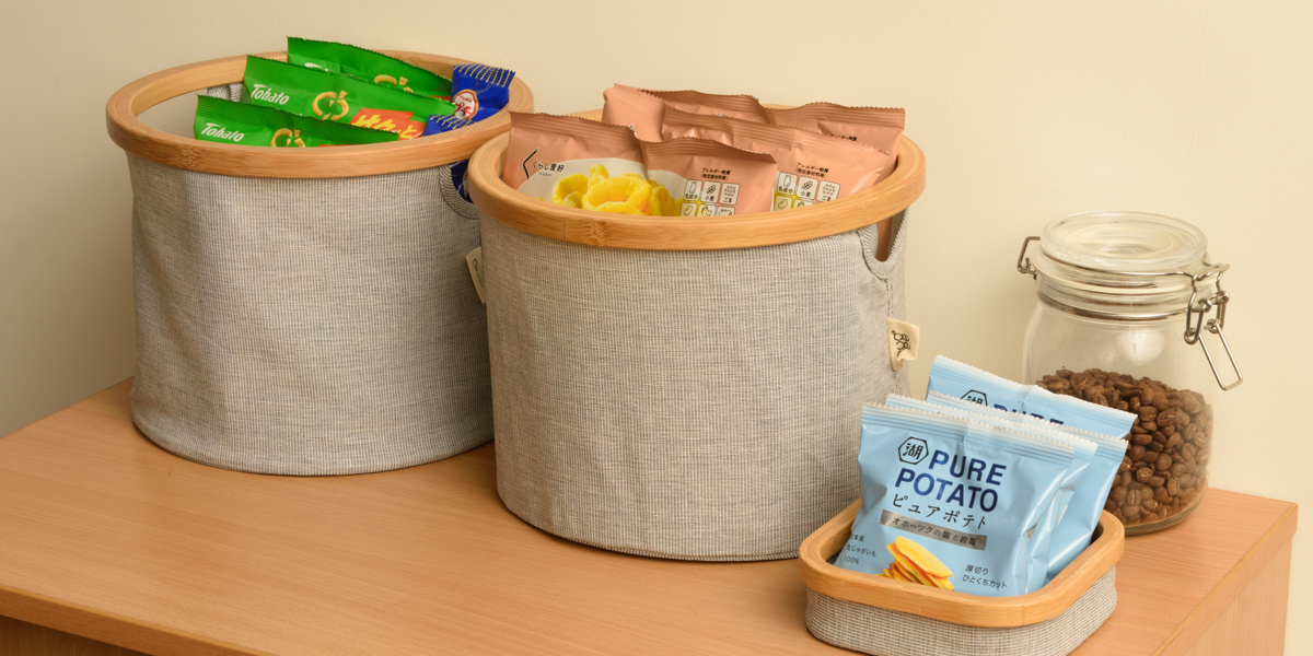 使用FRASA收納籃，整齊收納常備零食