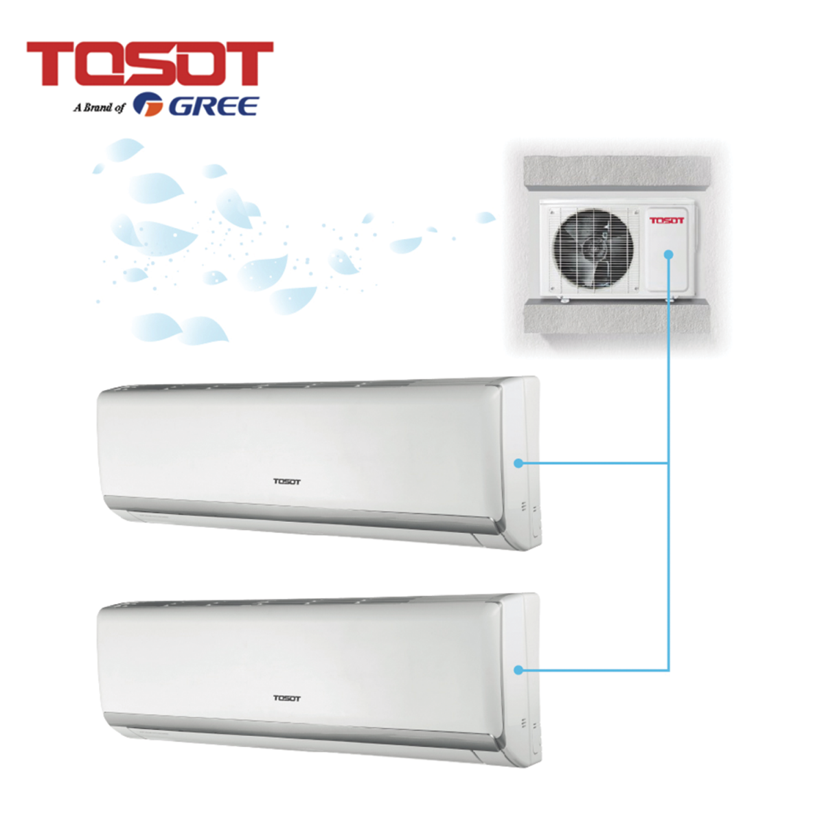 TOSOT 大松 S912H35 1匹+1.5匹變頻冷暖多聯式分體冷氣機