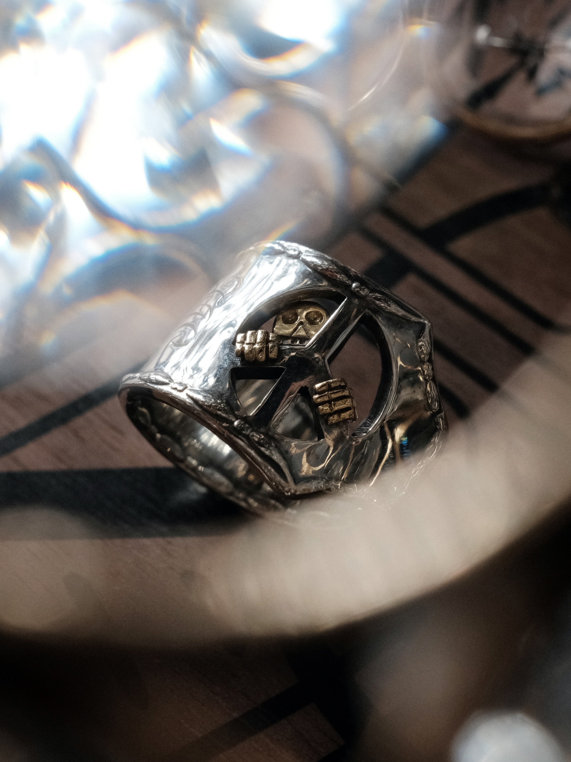 BLIND MAN TOGS Tiffany Ring 金骷髏和平戒