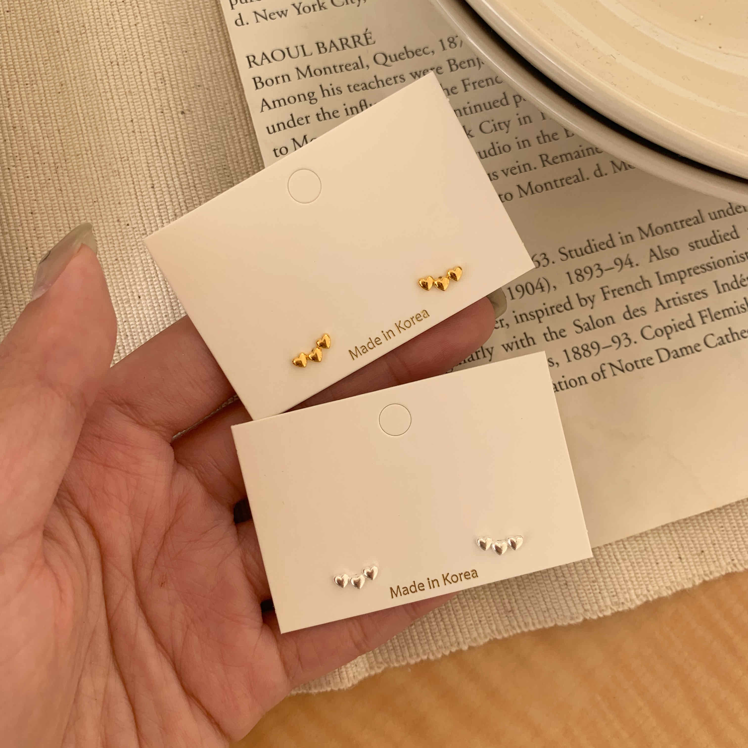 🇰🇷925 silver 愛心泡泡 耳環｜2 color