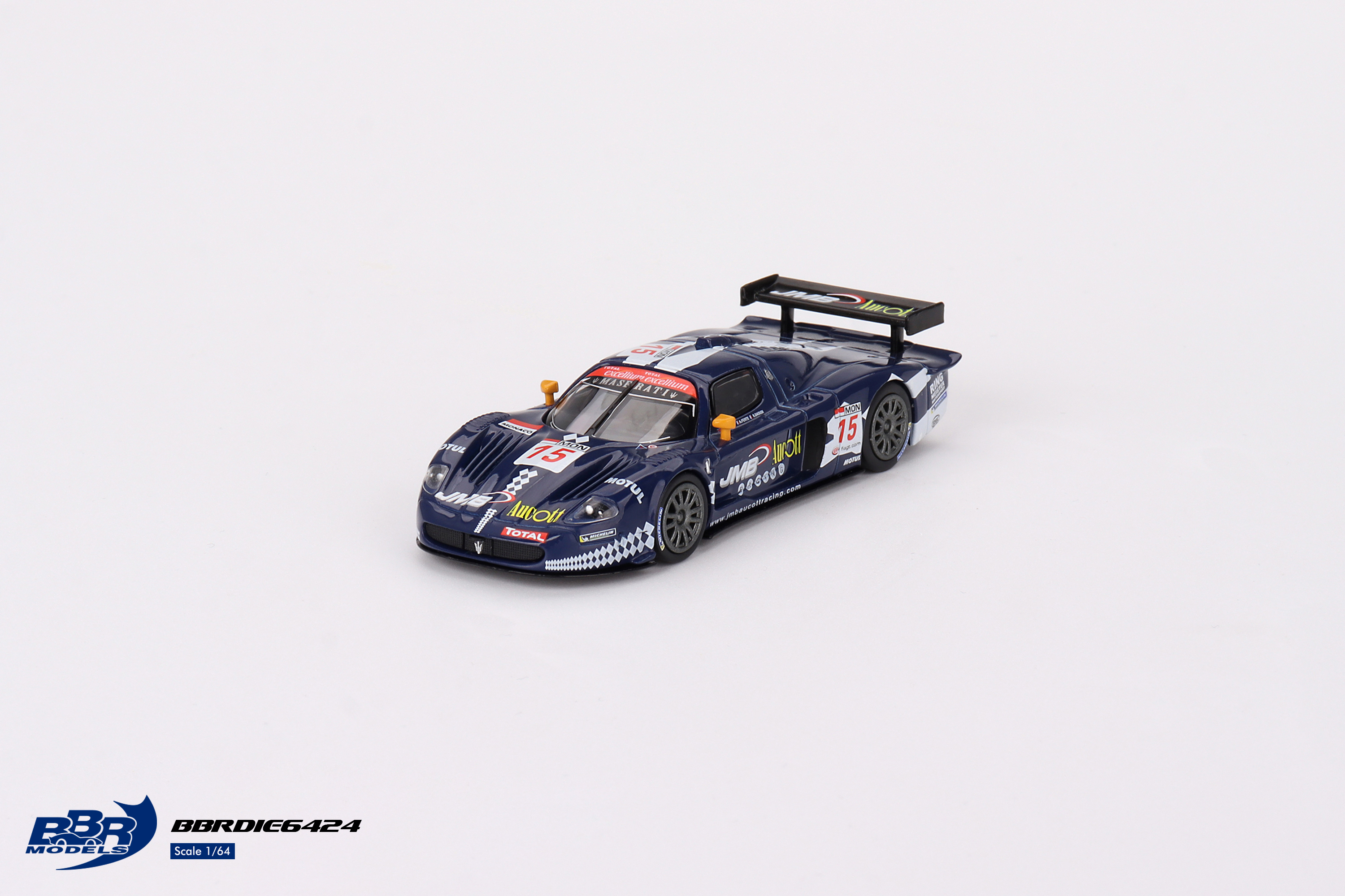 BBR Models 1/64 瑪莎拉蒂 Maserati MC12 Competizione #15 JMB Racing  2008 FIA 24Hr of Spa