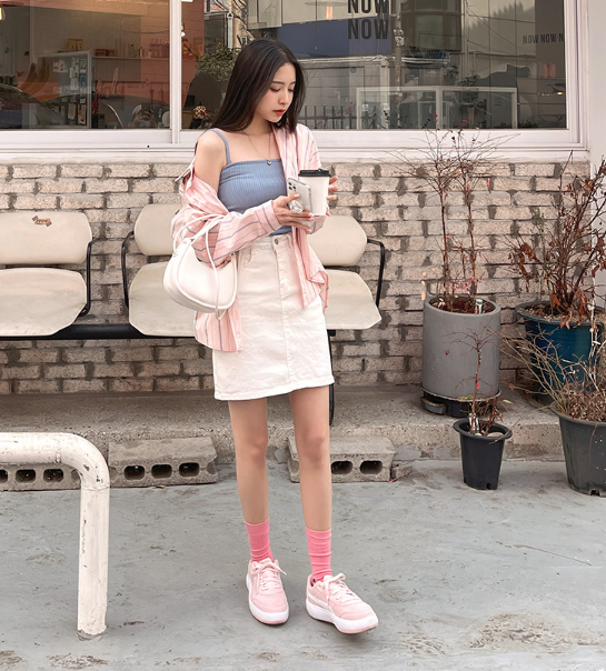 現貨｜基本A字棉製迷你裙 (S - XL)