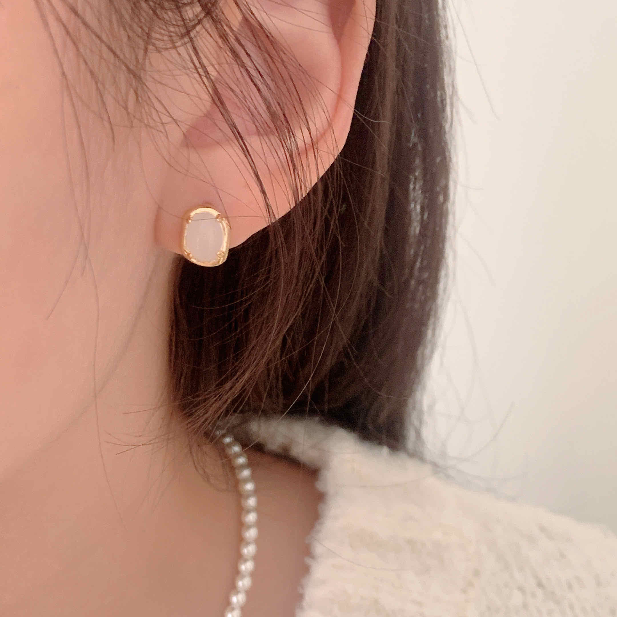 🇰🇷晶透寶石耳環｜2 color