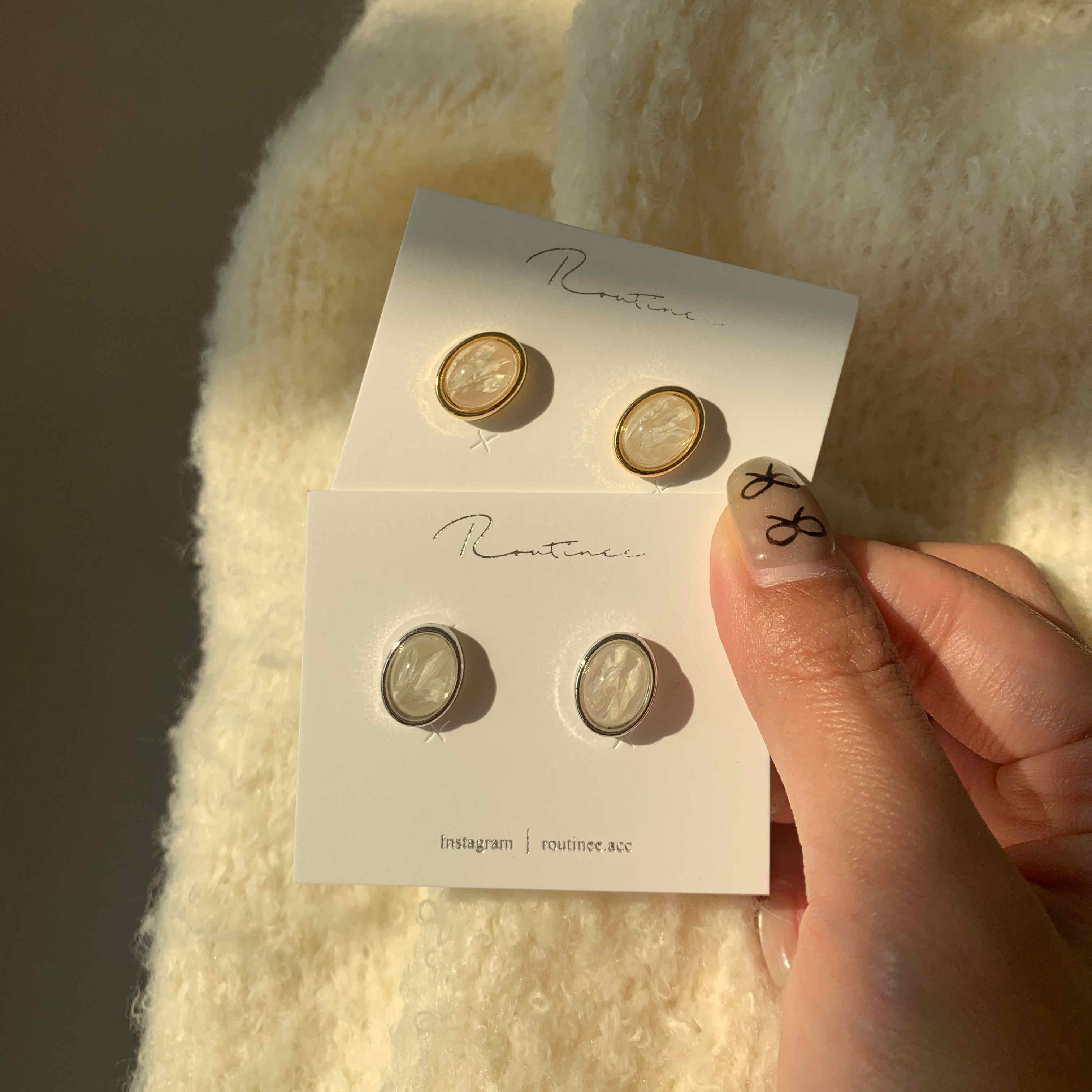 🇰🇷甜甜推薦！霜花 耳環｜2 color