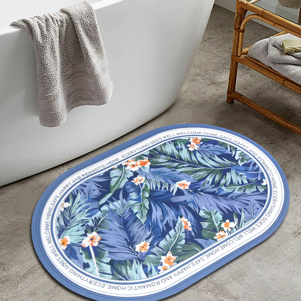 科技絨舒柔吸水地墊-夏朵藍莊園BS-900