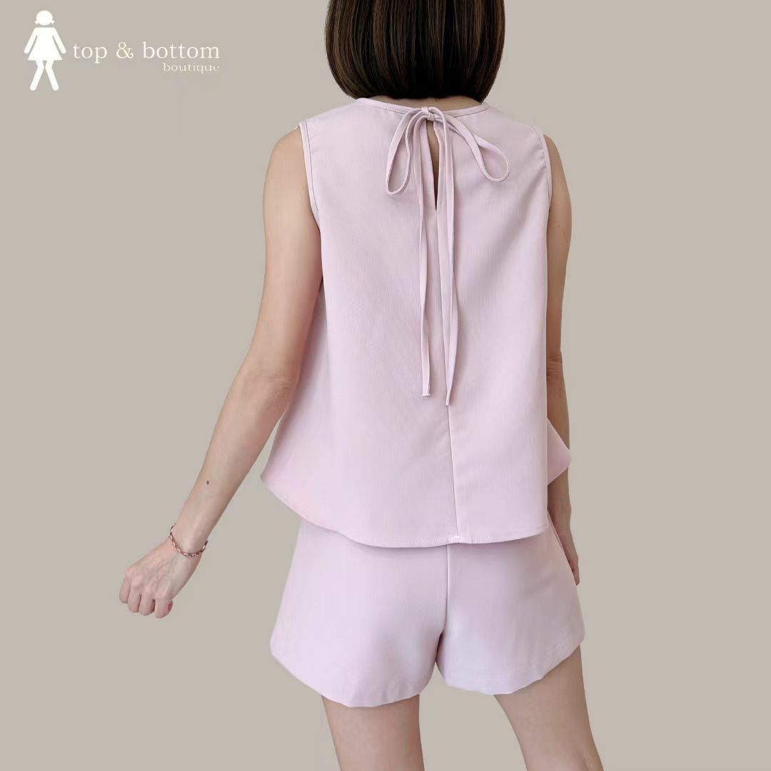 CASUAL BLOUSE & SHORTS 2 PCS SET SUIT