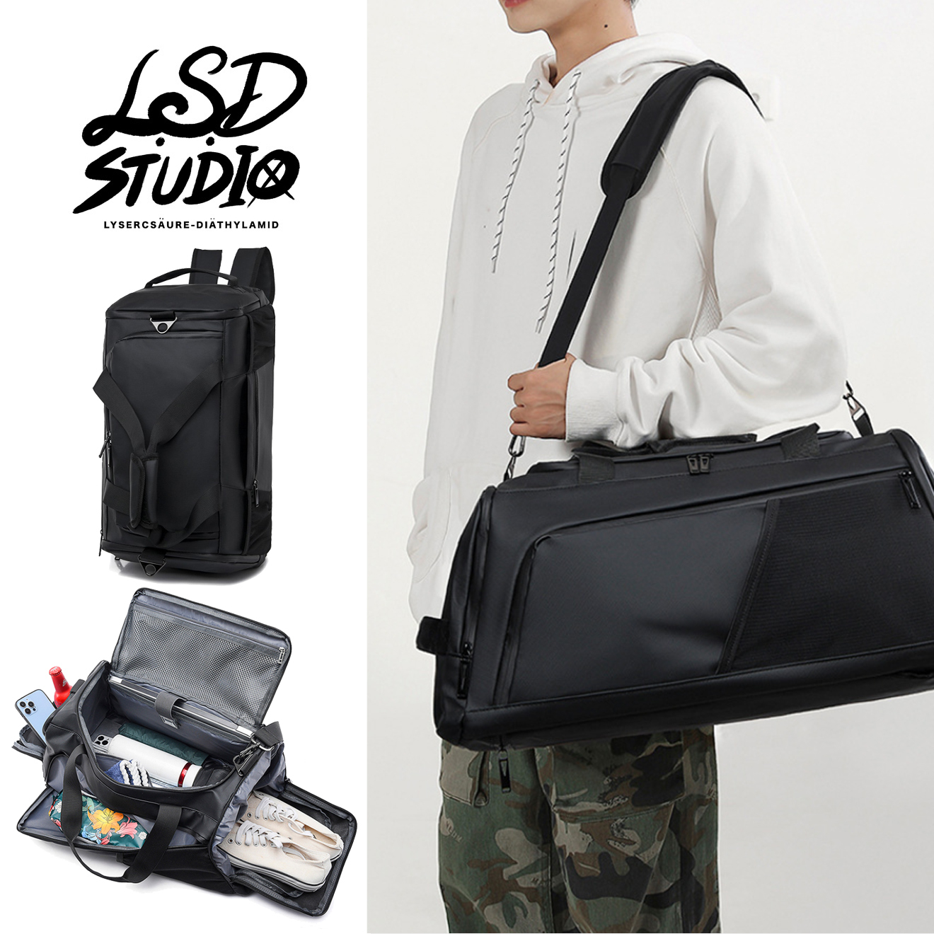 【BGGS008】多功能大容量三合一手提/肩背/後背包