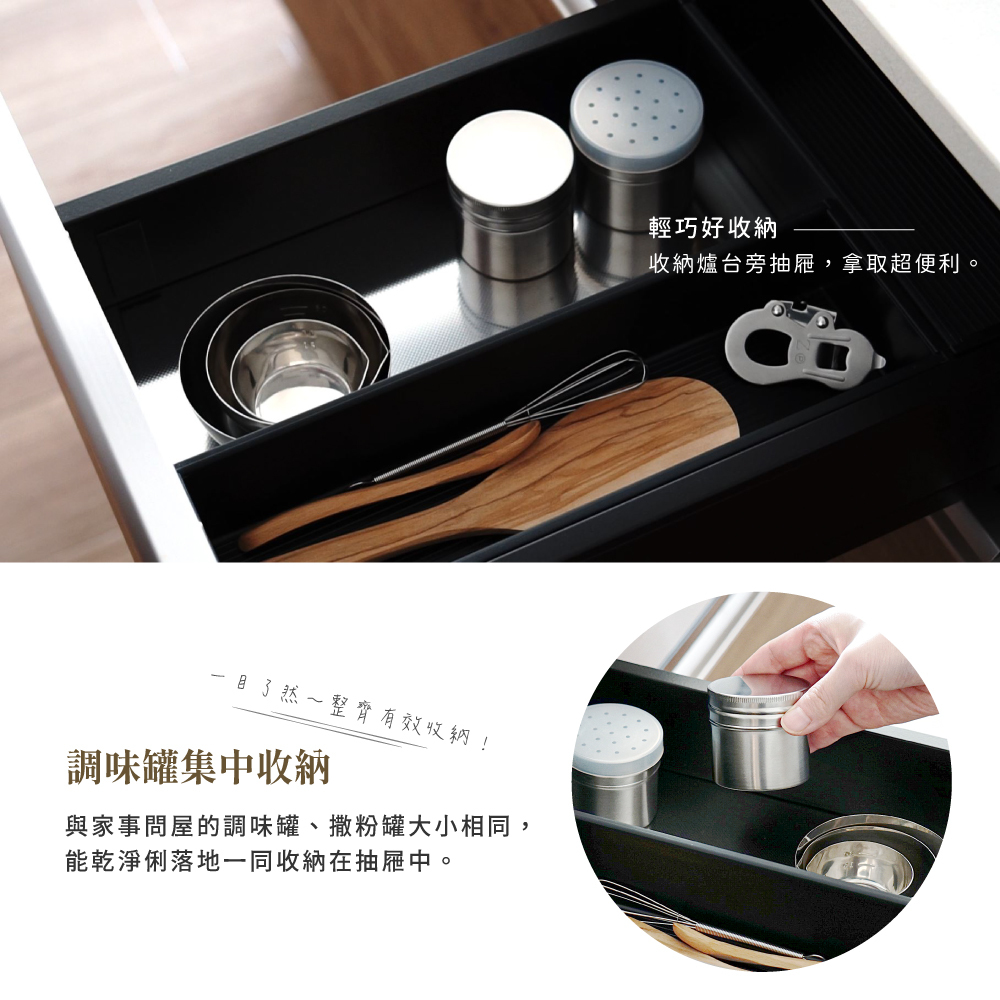 《家事問屋》日本製304不鏽鋼儲物保存罐(75ml)