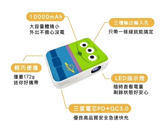 100%正版 I-SMART推出－迪士尼系列口袋行動電源 TIME TO BED系列