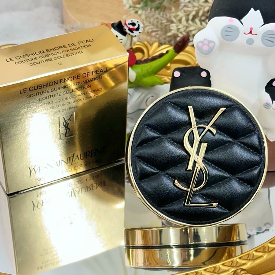 YSL 2024 限定菱格紋黑氣墊#10#20