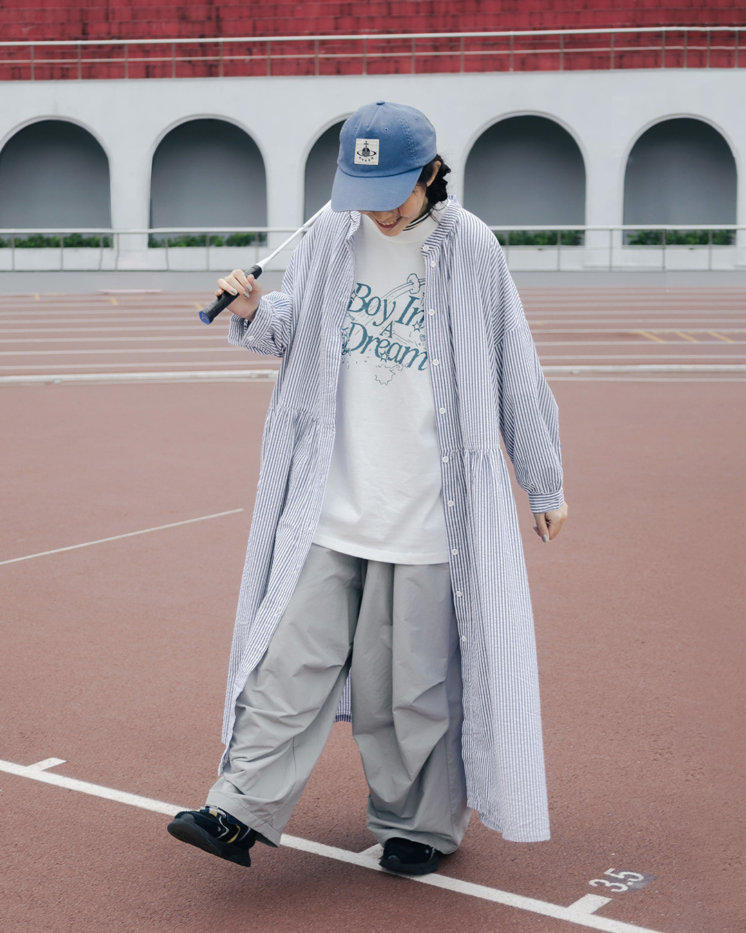 【 台灣製 】unisex寬版皺摺工裝褲