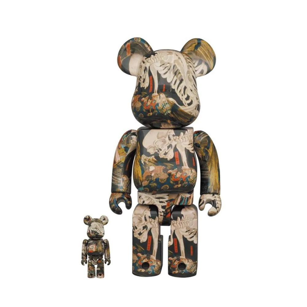 BE@RBRICK 歌川國芳妖怪浮世繪相馬の古内裏庫柏力克熊100% & 400%