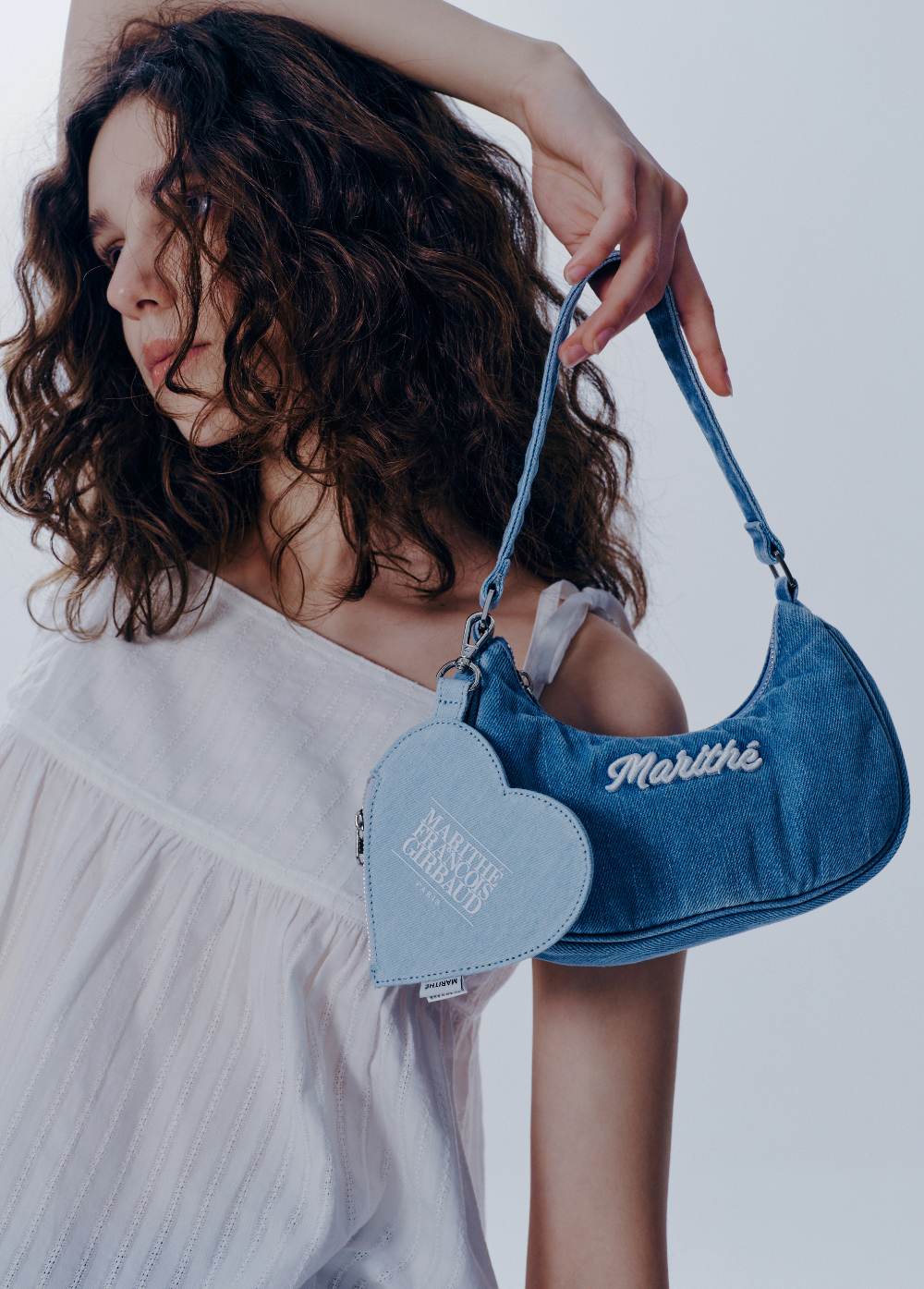 【MARITHEFRANCOISGIRBAUD】 EMBROIDERY LOGO SHOULDER BAG Marithe Francois Girbaud EMBROIDERY LOGO SHOULDER BAG