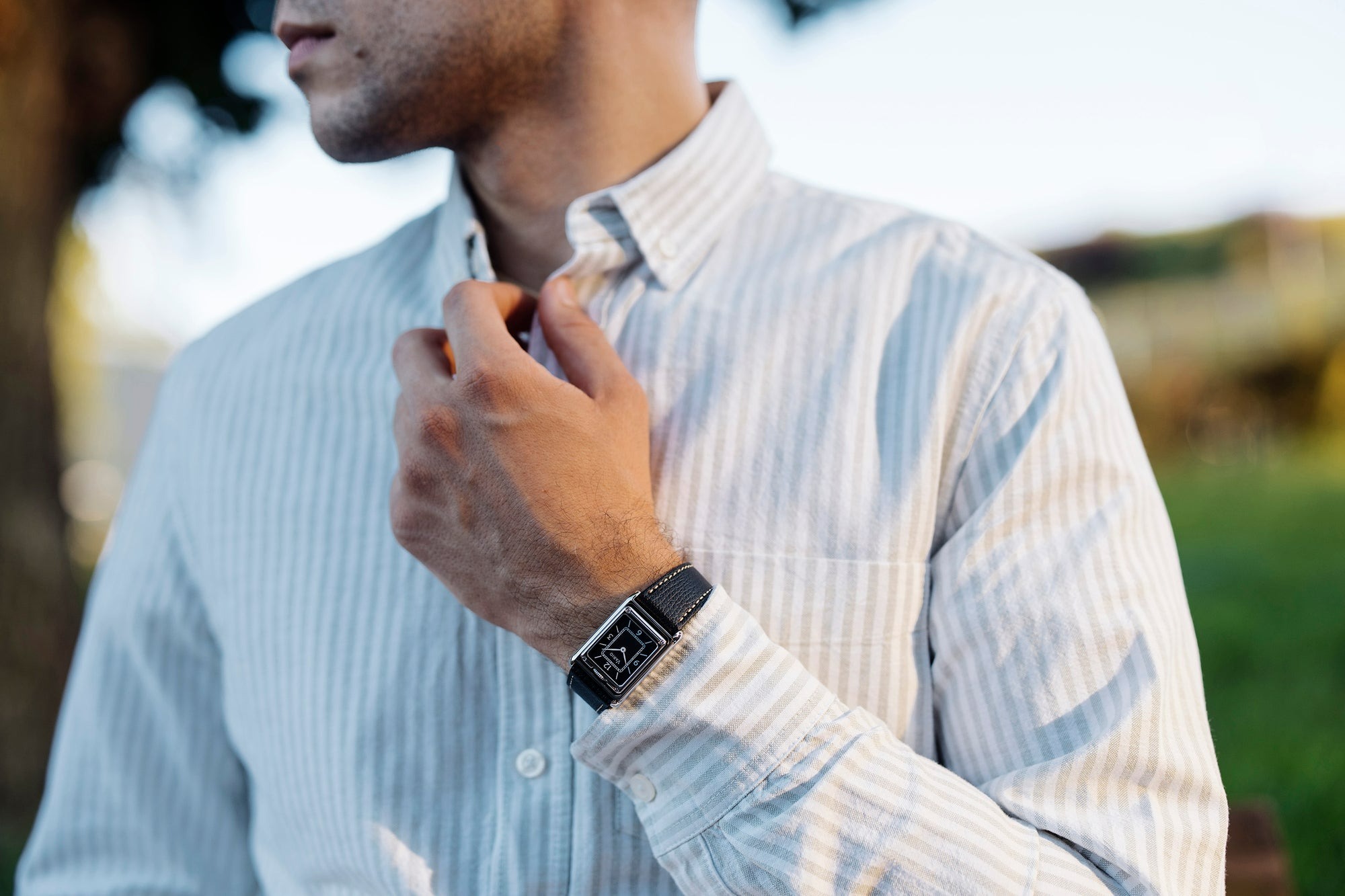 VERSA Reversible Dual Time Gunmetal-White