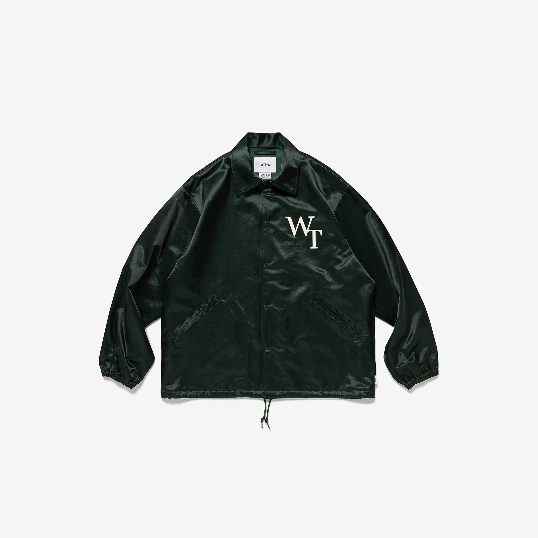 WTAPS CHIEF / JACKET / CTRY. SATIN. LEAGUE 緞面抽繩教練外套麂