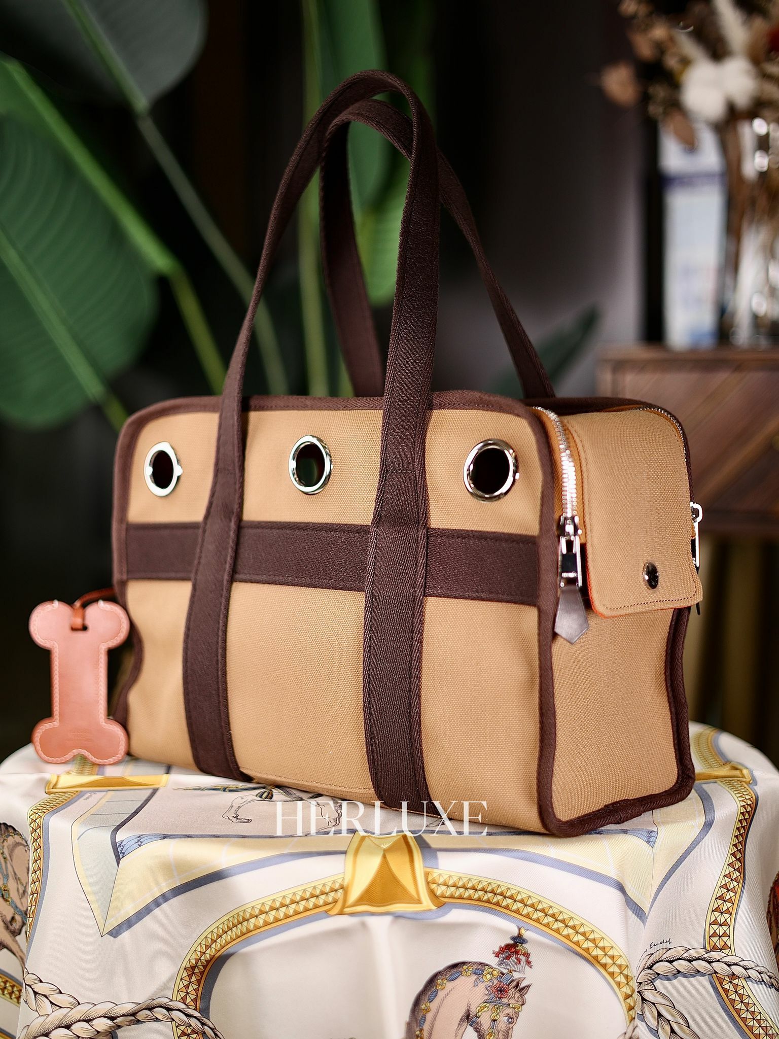 Cabas pour chien fauve/feu