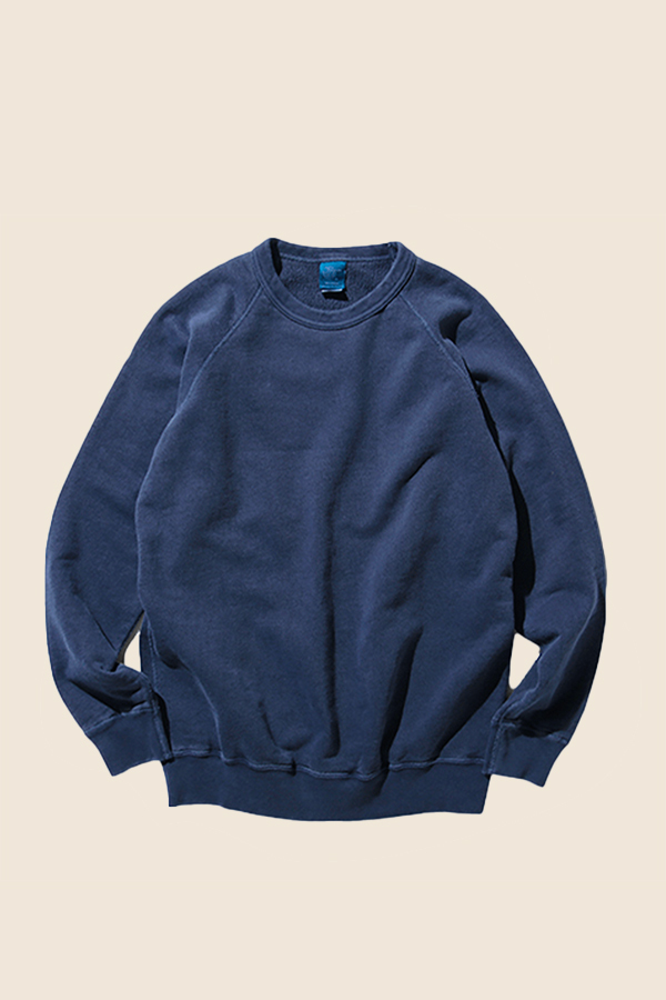 GOOD ON - 復古染色大學Tee (深藍)