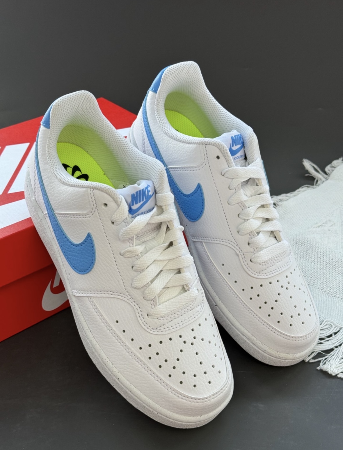 (限時接單)Nike Court Vision Low 藍莓牛奶 白色 皮革 小白鞋 DH3158-107/預購
