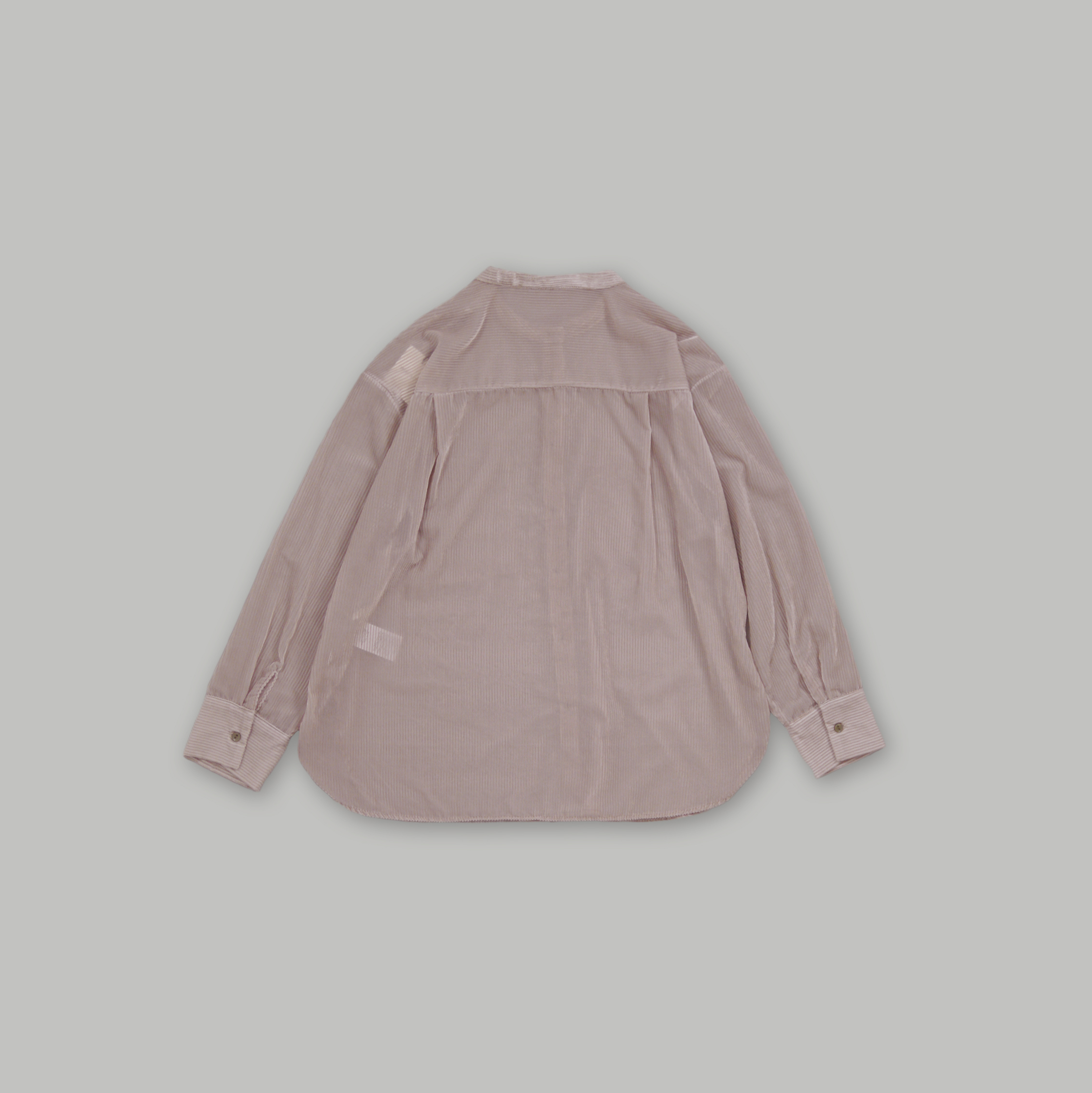 J.P.L. 尖領豎紋毛絨透紗襯衫 ╭ 3色 ╮