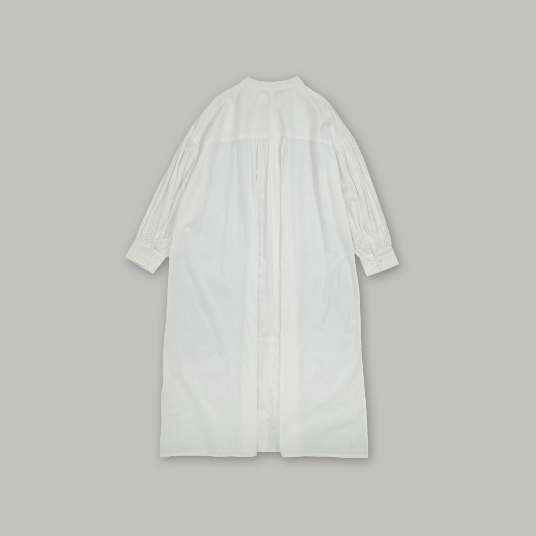 J.P.L. 立領澎袖水洗棉紗襯衫洋裝