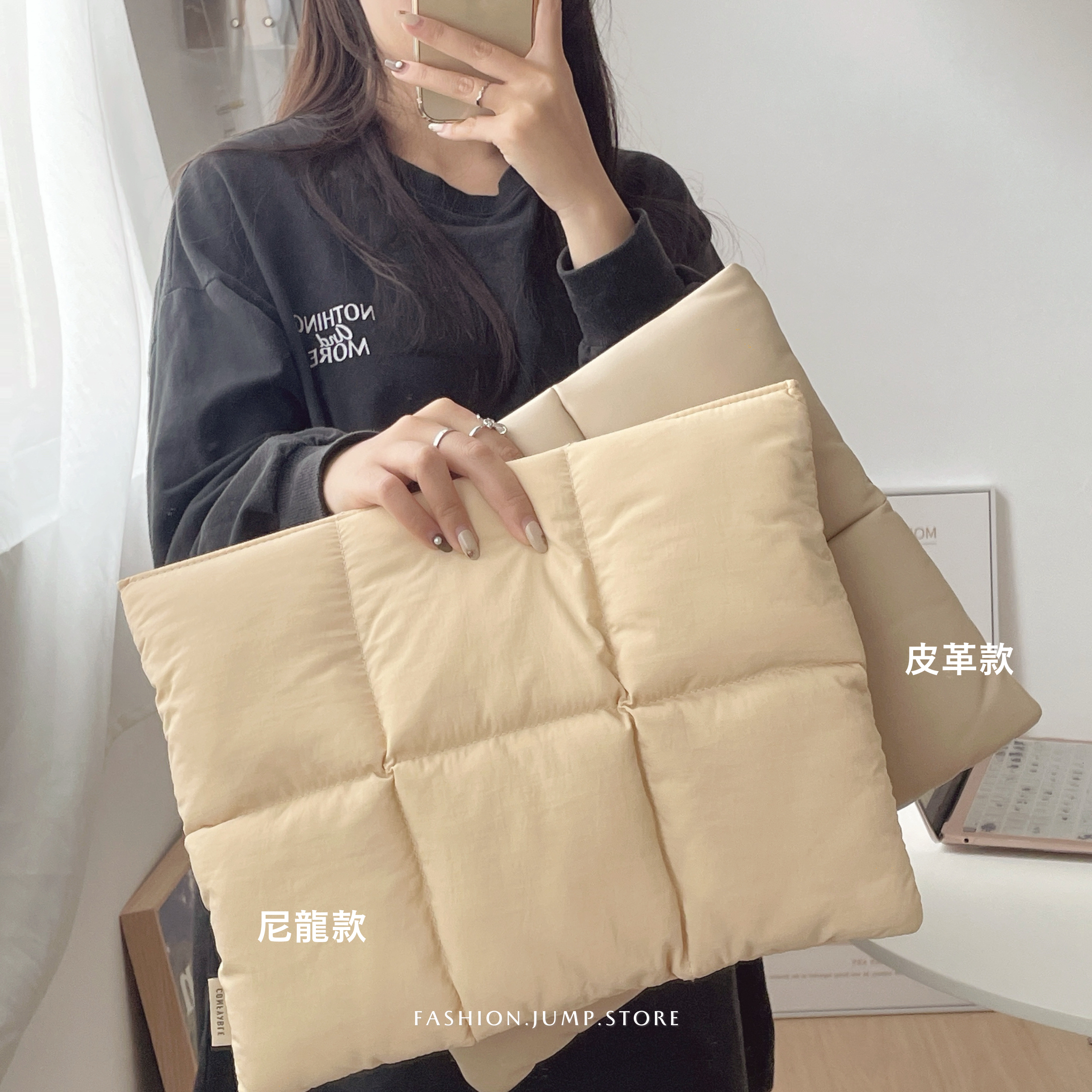 （部分現貨）歐美博主必備🔥COMFYABLE｜雲朵電腦包 iPad包 枕頭 磁吸 皮革 防潑水 保護套 手拿包 側背包