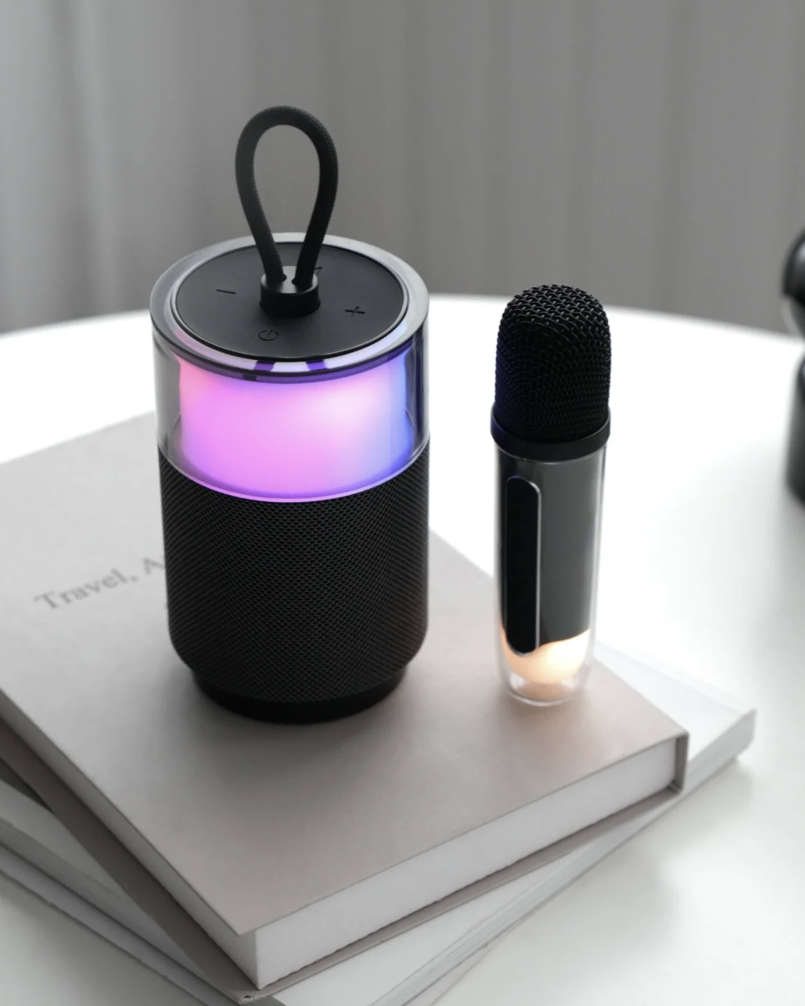 <限時免運>無線KTV歡唱藍芽音響 雙人歡唱 豪華家庭劇院 極光燈效