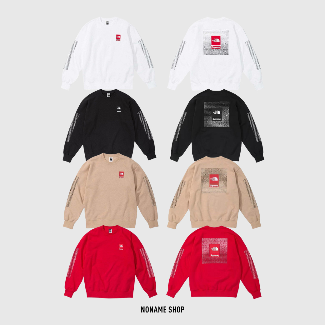 SUPREME X THE NORTH FACE SS24 聯名款 CREWNECK 大學T 四色 (男款)