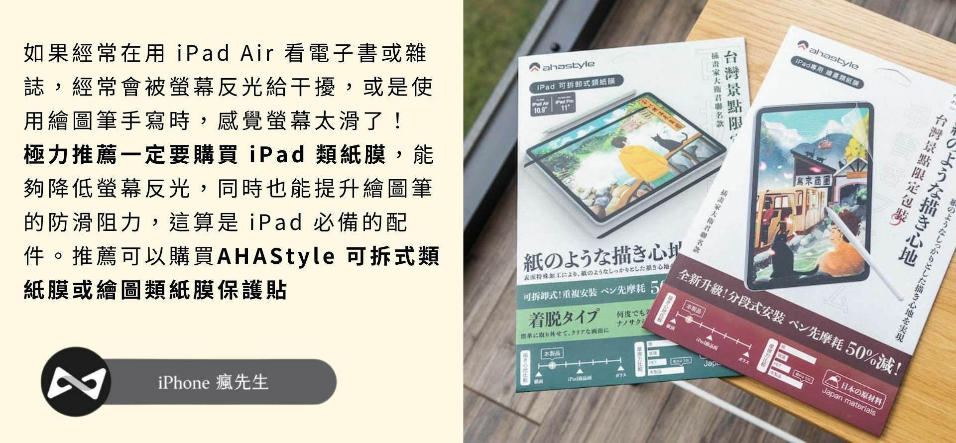 Pad多折式保護殼 + 玻璃類紙膜