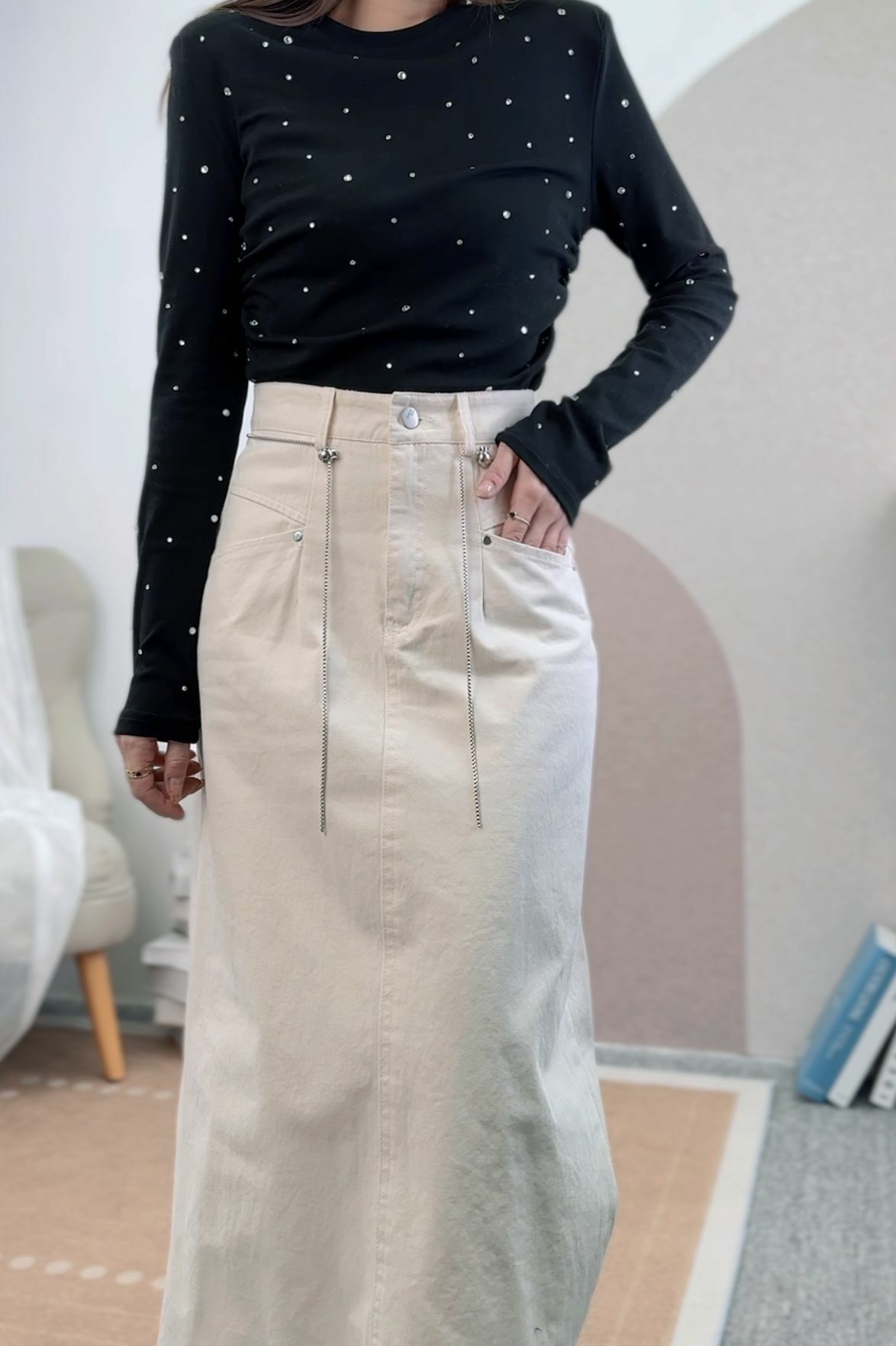 TOP#5846 🤍夜空白月光Tee