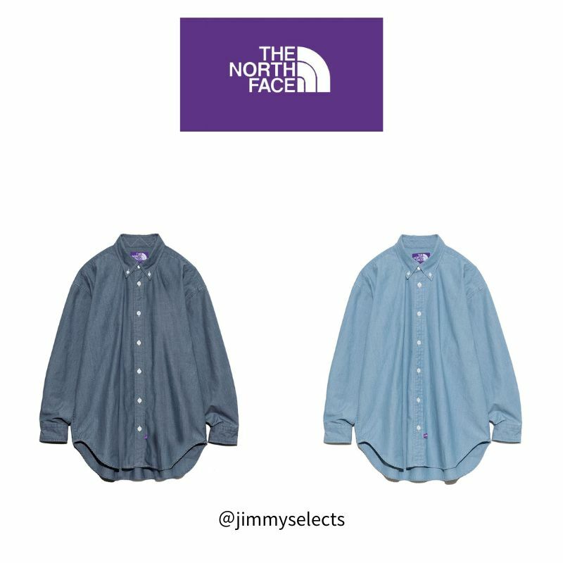 The north face 鈕釦青年布田間襯衫  北臉 日本紫標