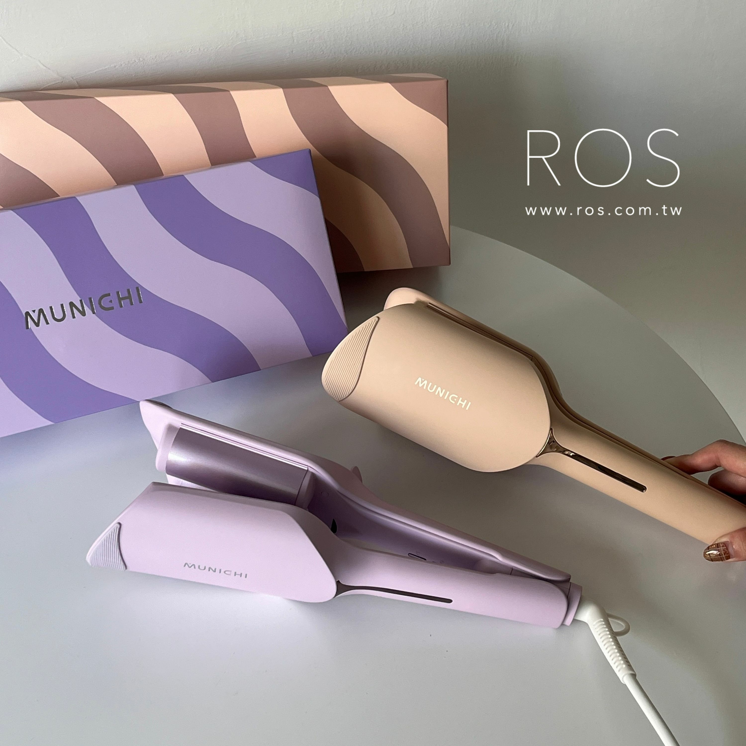 MUNICHI 負離子水波紋蛋捲夾 36MM (2colors)