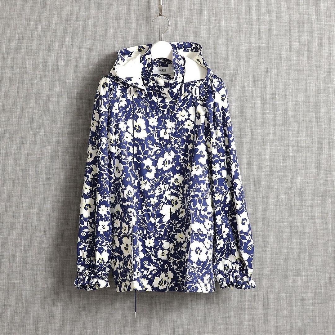 花布款設計師短外套