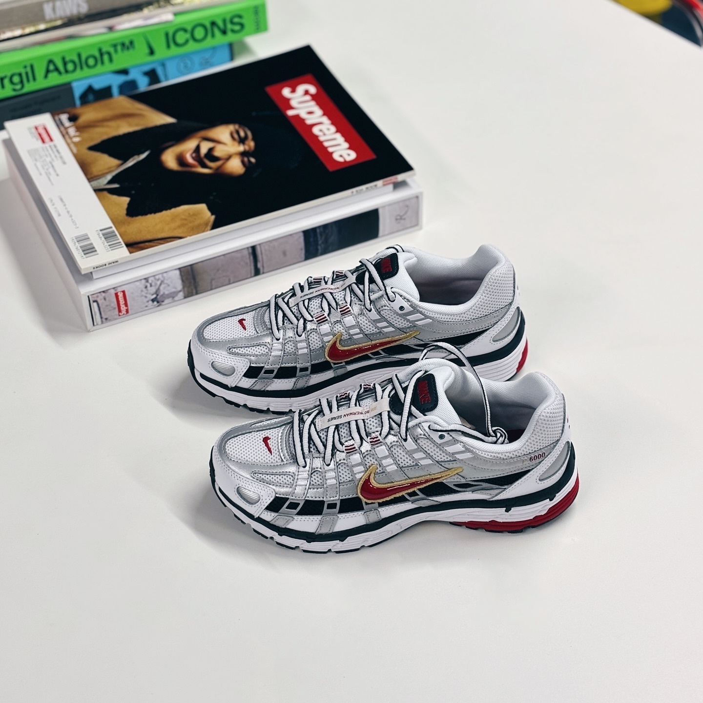 Nike P-6000 太空銀 銀色 大學紅 Y2K風格 復古 慢跑鞋 BV1021-101