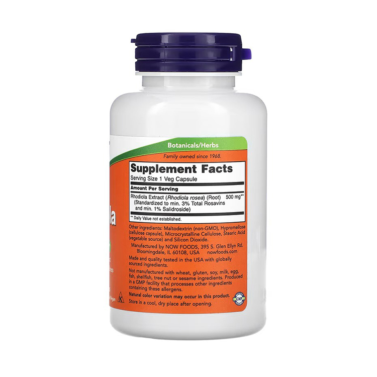 Now Foods, Rhodiola, 500 mg, 120 Veg Capsules