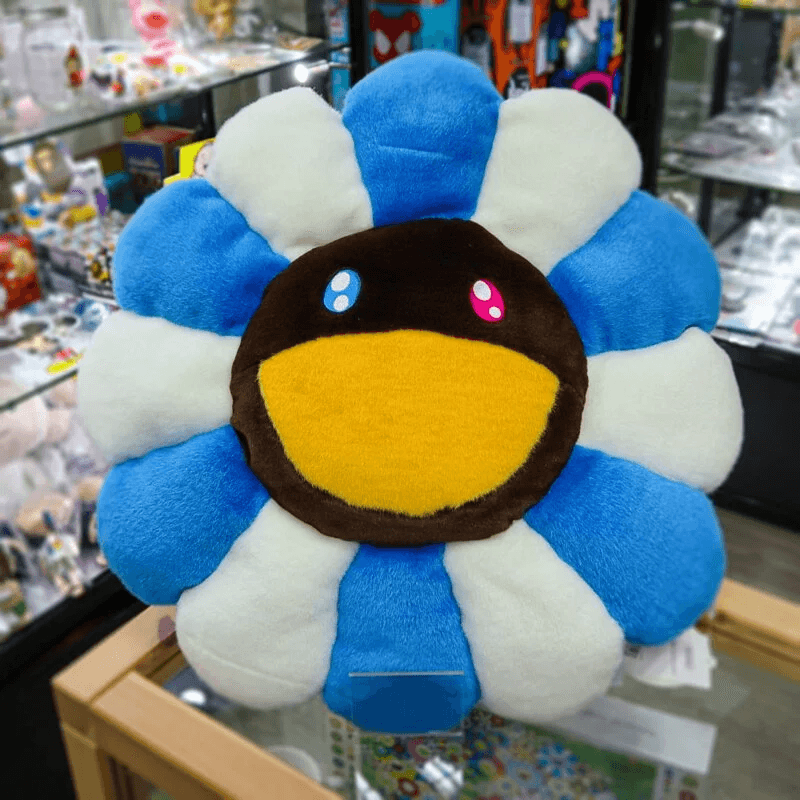 30cm / 60cm Takashi Murakami Flower Cushion (Blue & Brown)