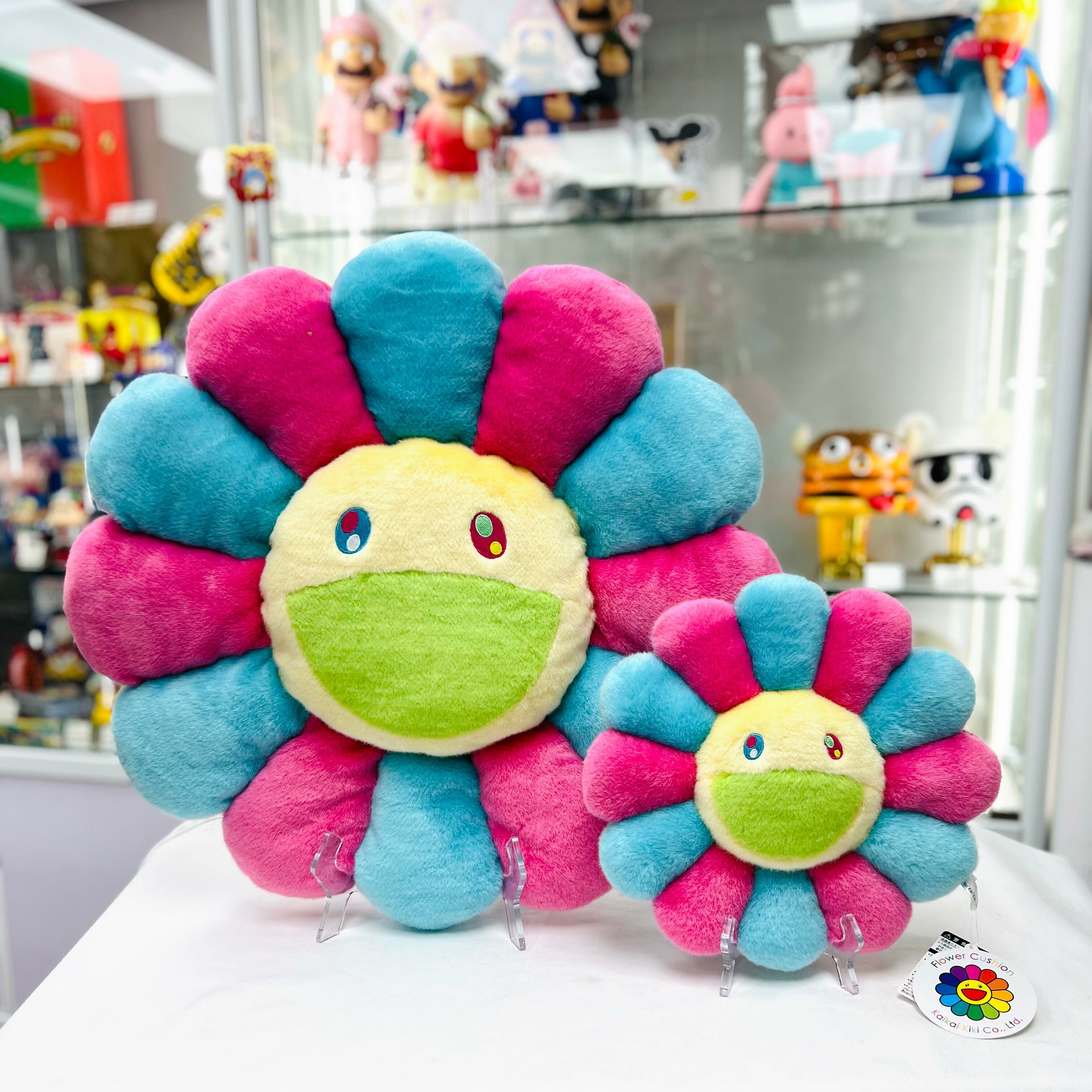 30cm / 60cm Takashi Murakami Flower Cushion (Pink & Blue)