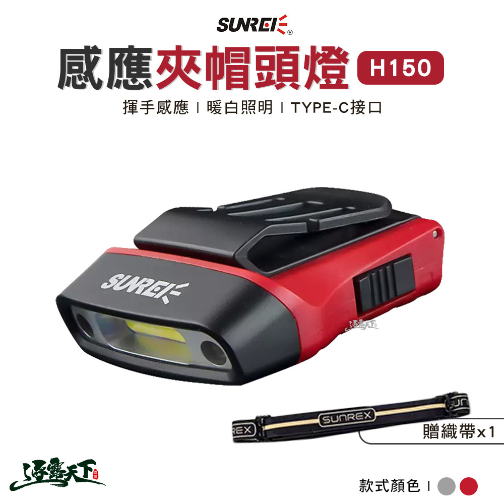 SUNREE 山力士 H150  感應夾帽頭燈
