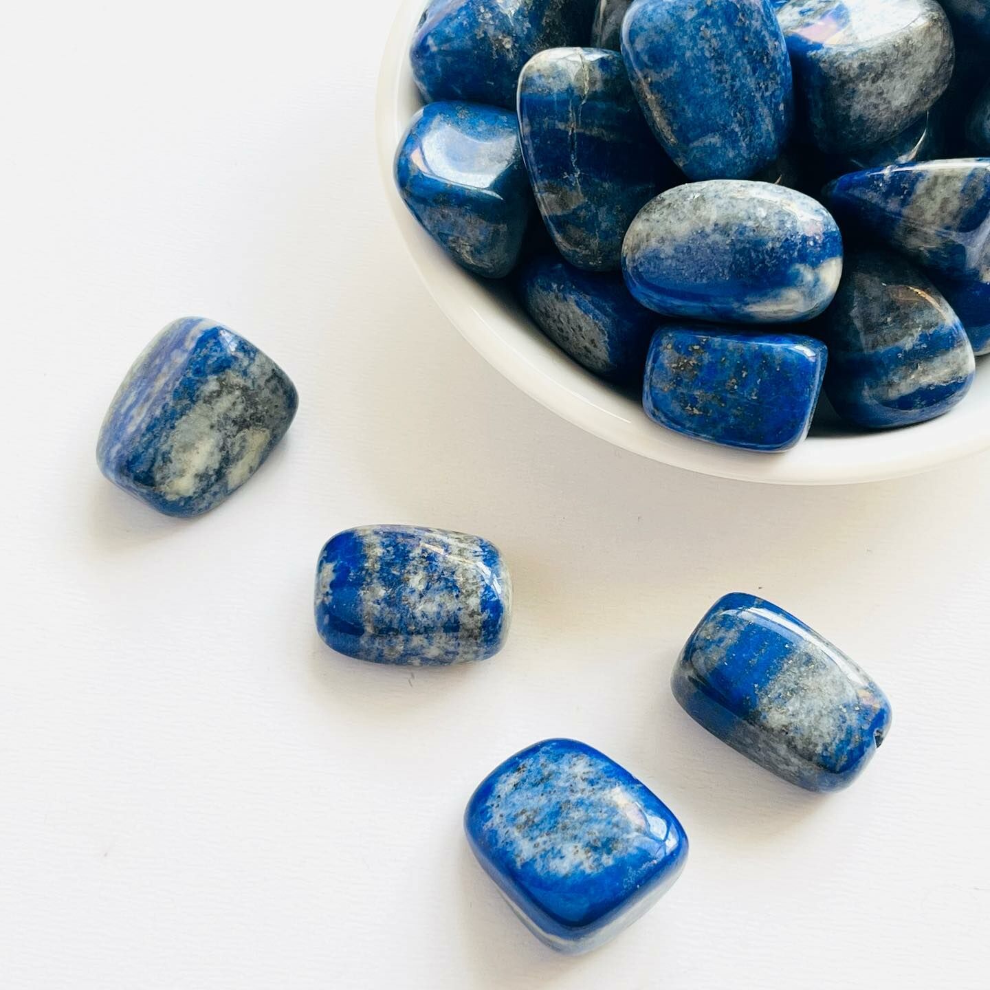 [原石] 青金石 水晶滾石 約 20mm