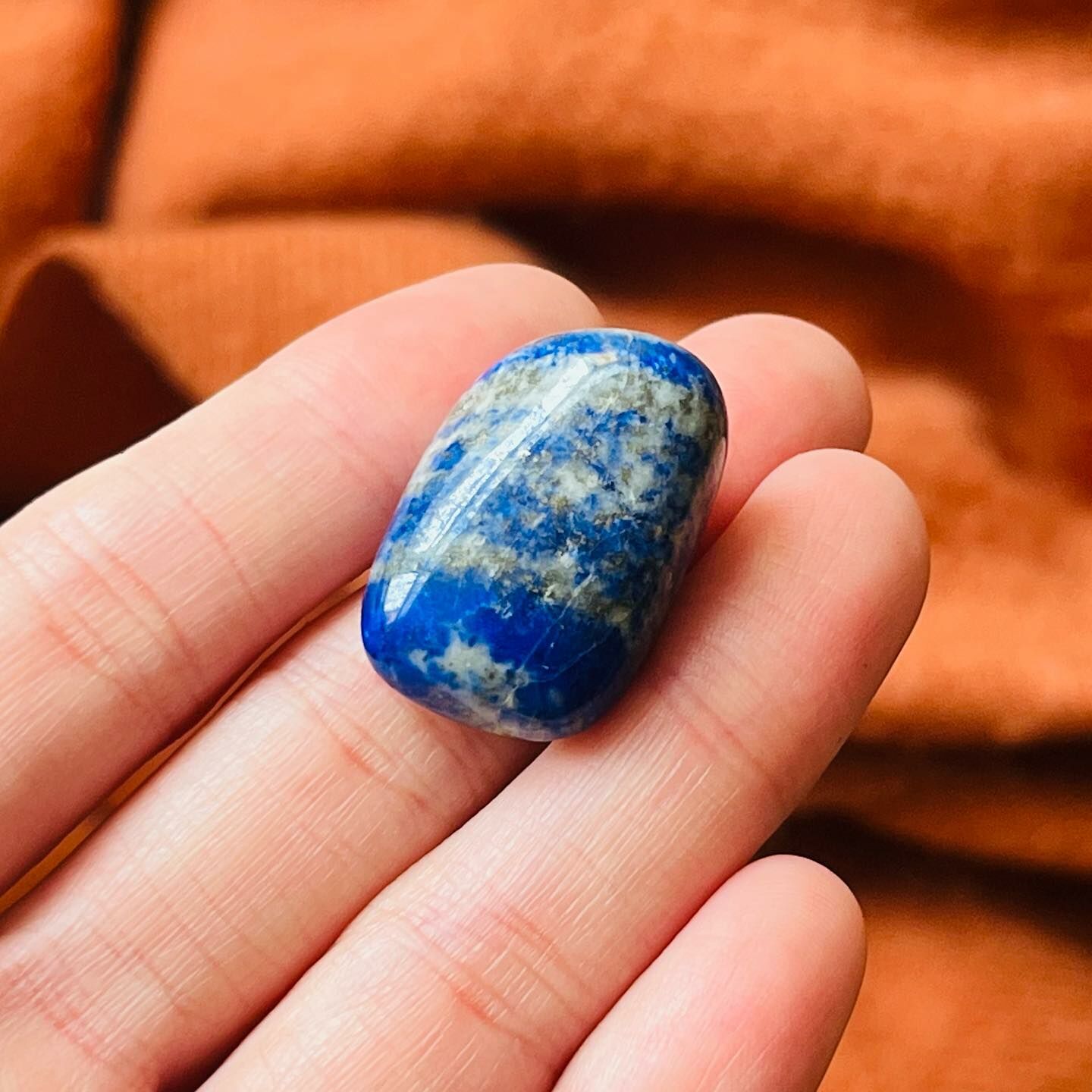 [原石] 青金石 水晶滾石 約 20mm