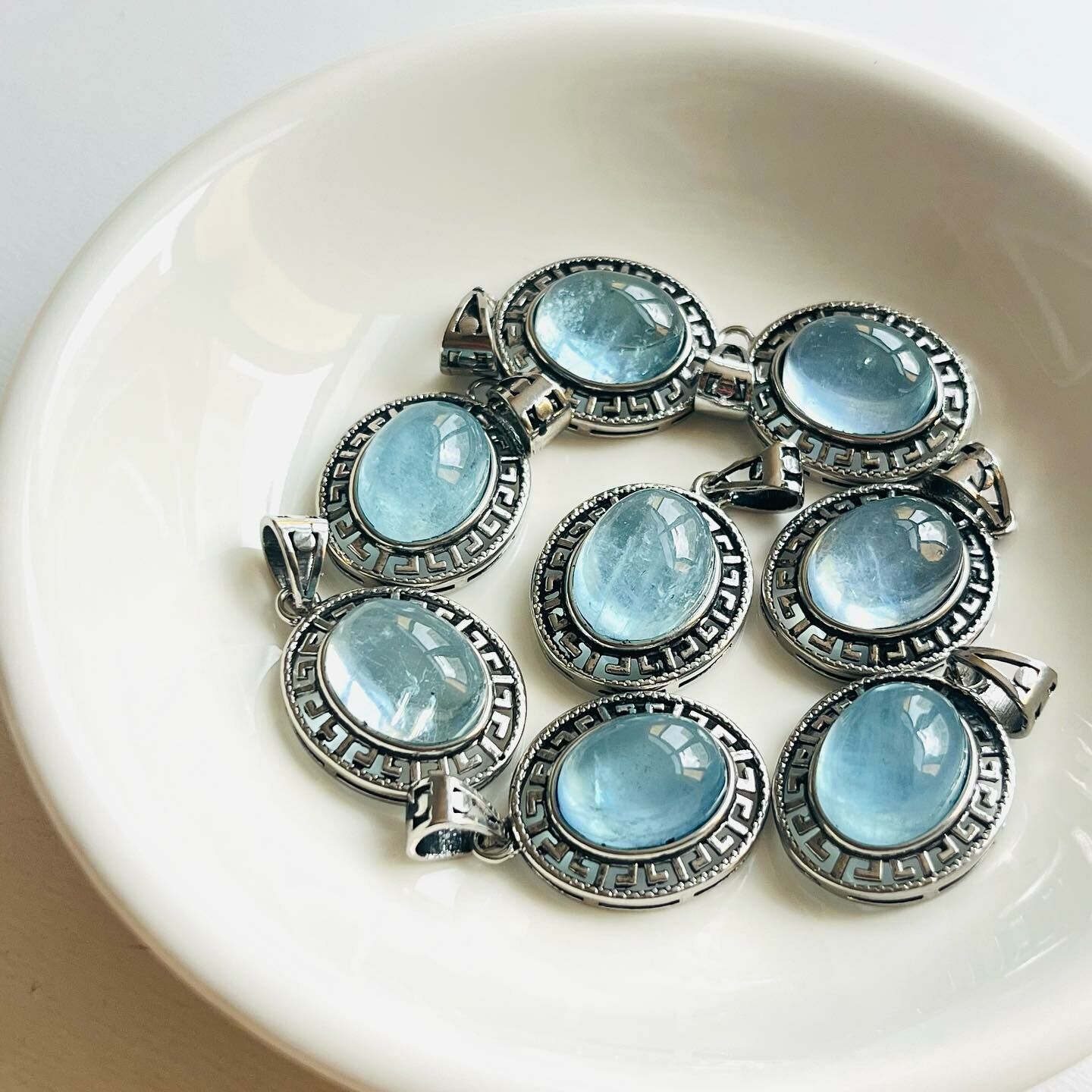 [原石] 海藍寶 水晶項鍊吊墜