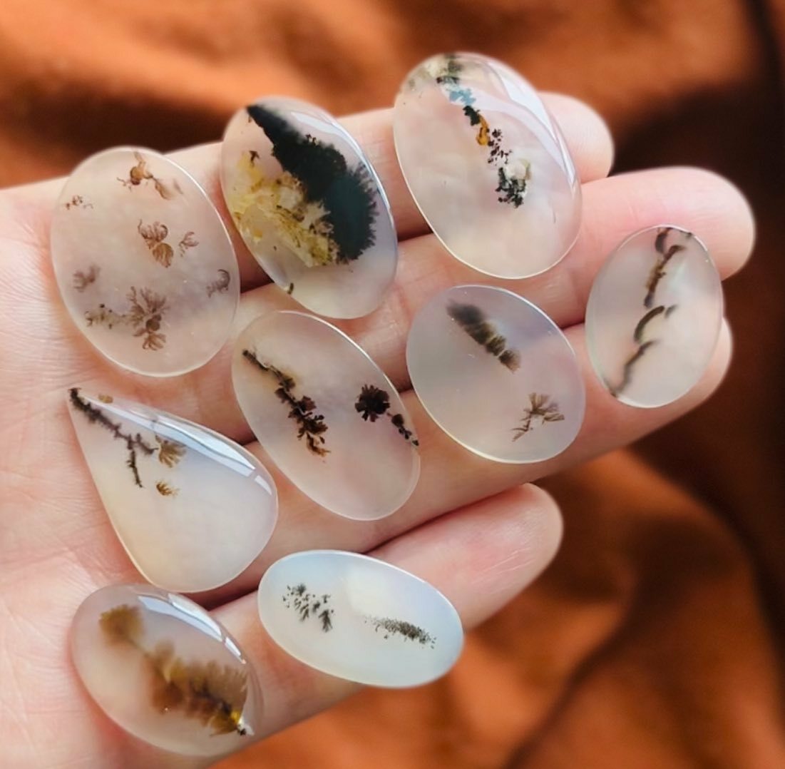 [原石] 樹枝瑪瑙 水晶墜面 水晶蛋面