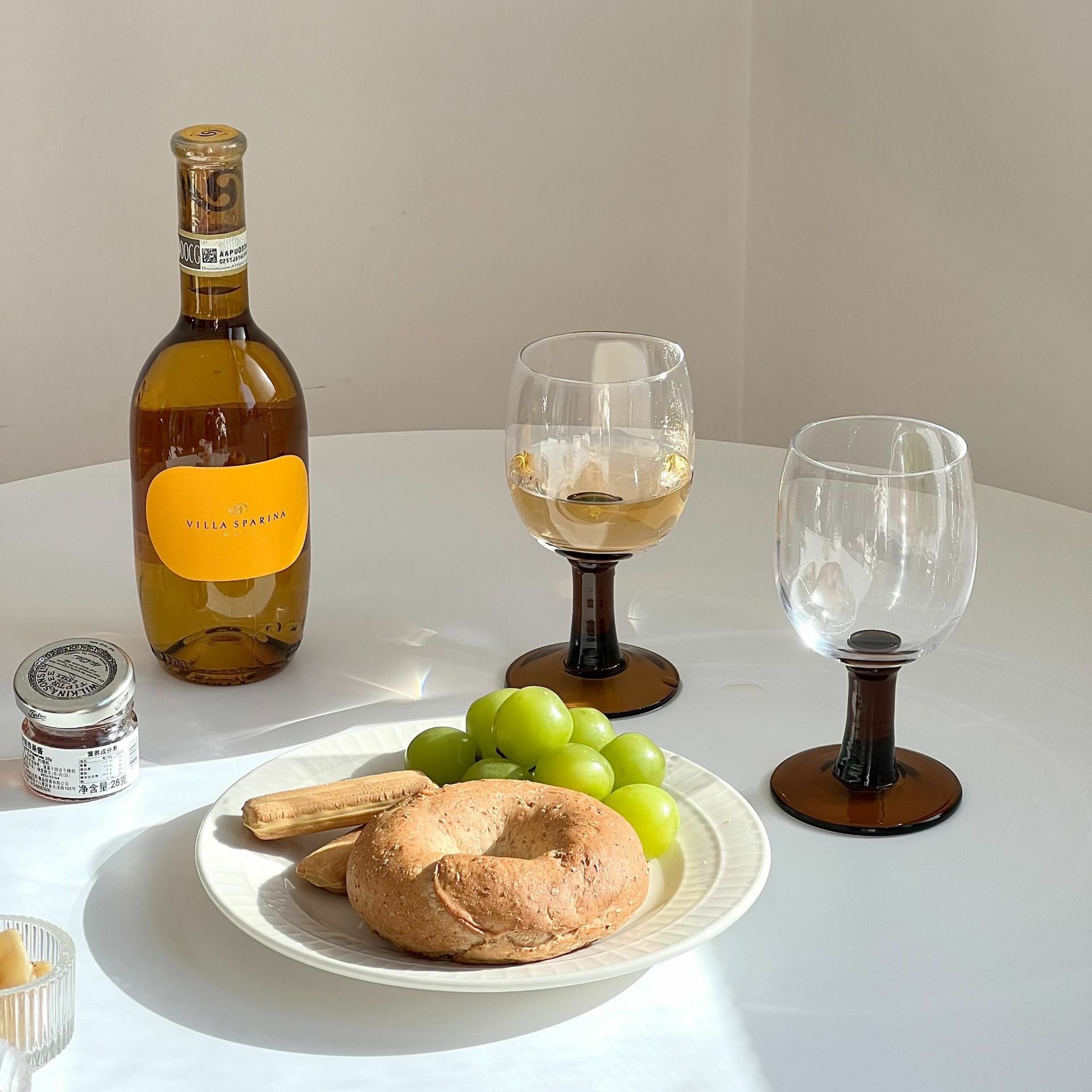 《3831》法式復古琥珀高腳酒杯255ML