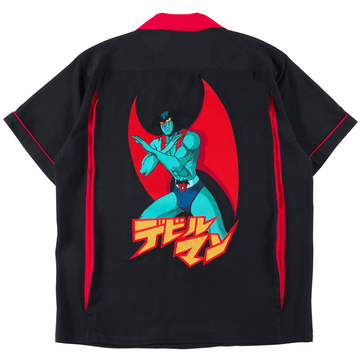 預訂 デビルマン/復刻版 アニメ版デビルマン ボウリングシャツ/ブラック‼️落單前請先PM查詢貨源