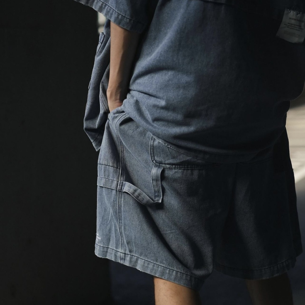 IDEALISM IDE Denim Work 丹寧 套裝 工作衫 工作褲 短袖 短褲