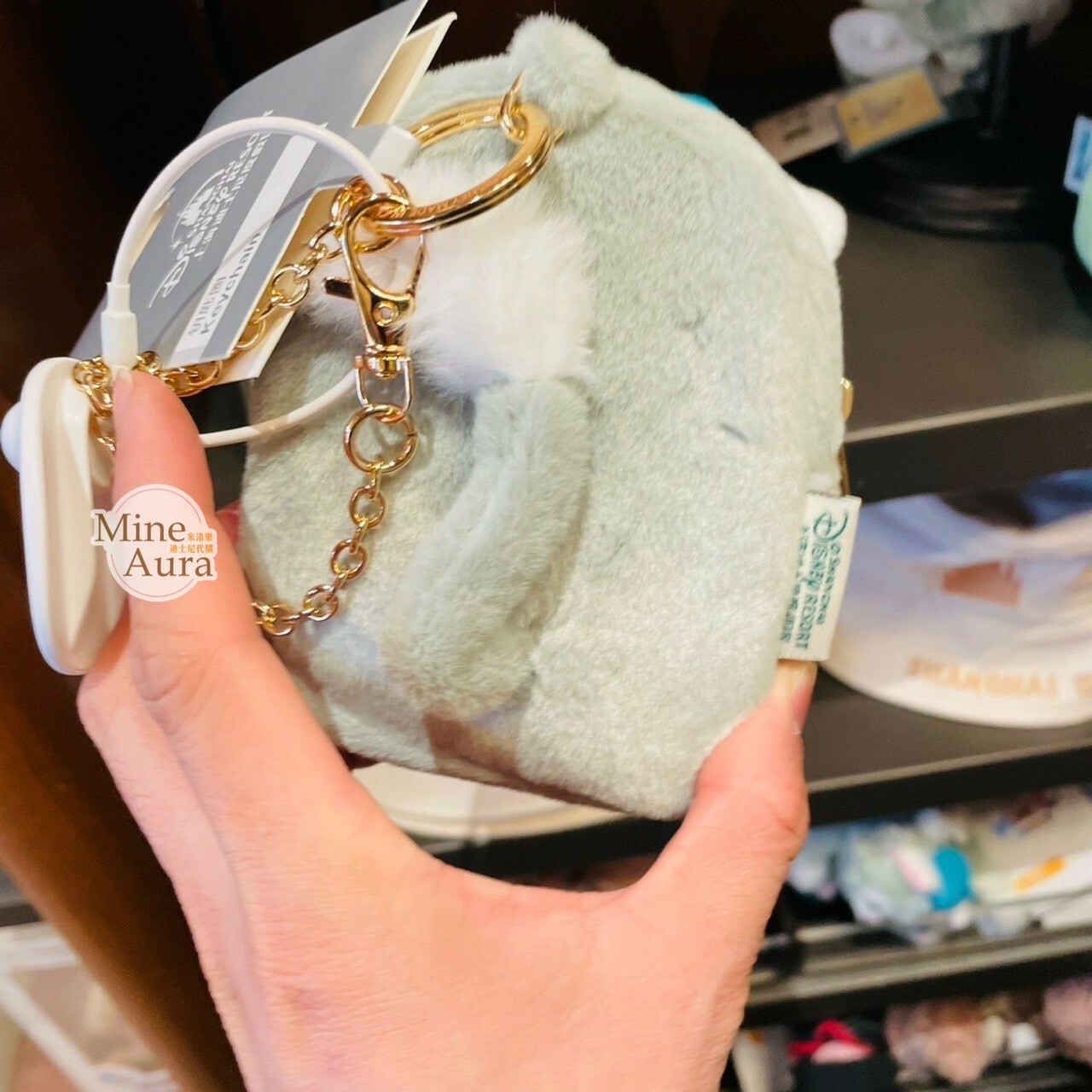 傑拉托尼 畫家貓 Gelatoni 透明造型 零錢包 吊飾 鑰匙圈 -上海迪士尼樂園