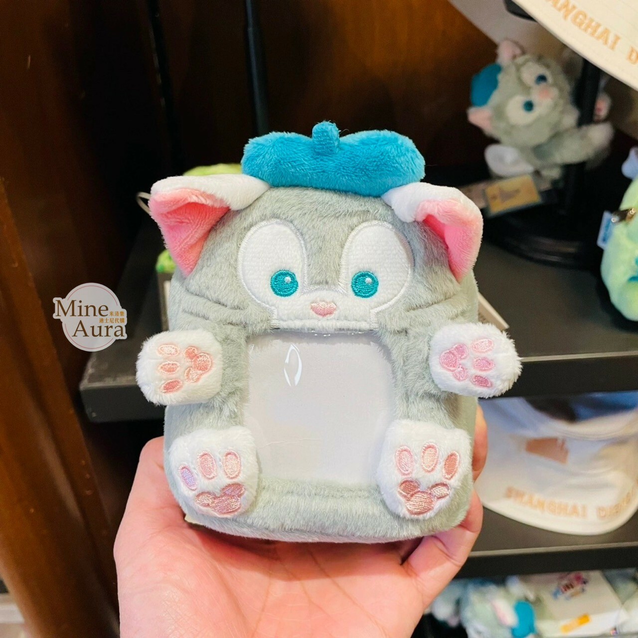 傑拉托尼 畫家貓 Gelatoni 透明造型 零錢包 吊飾 鑰匙圈 -上海迪士尼樂園