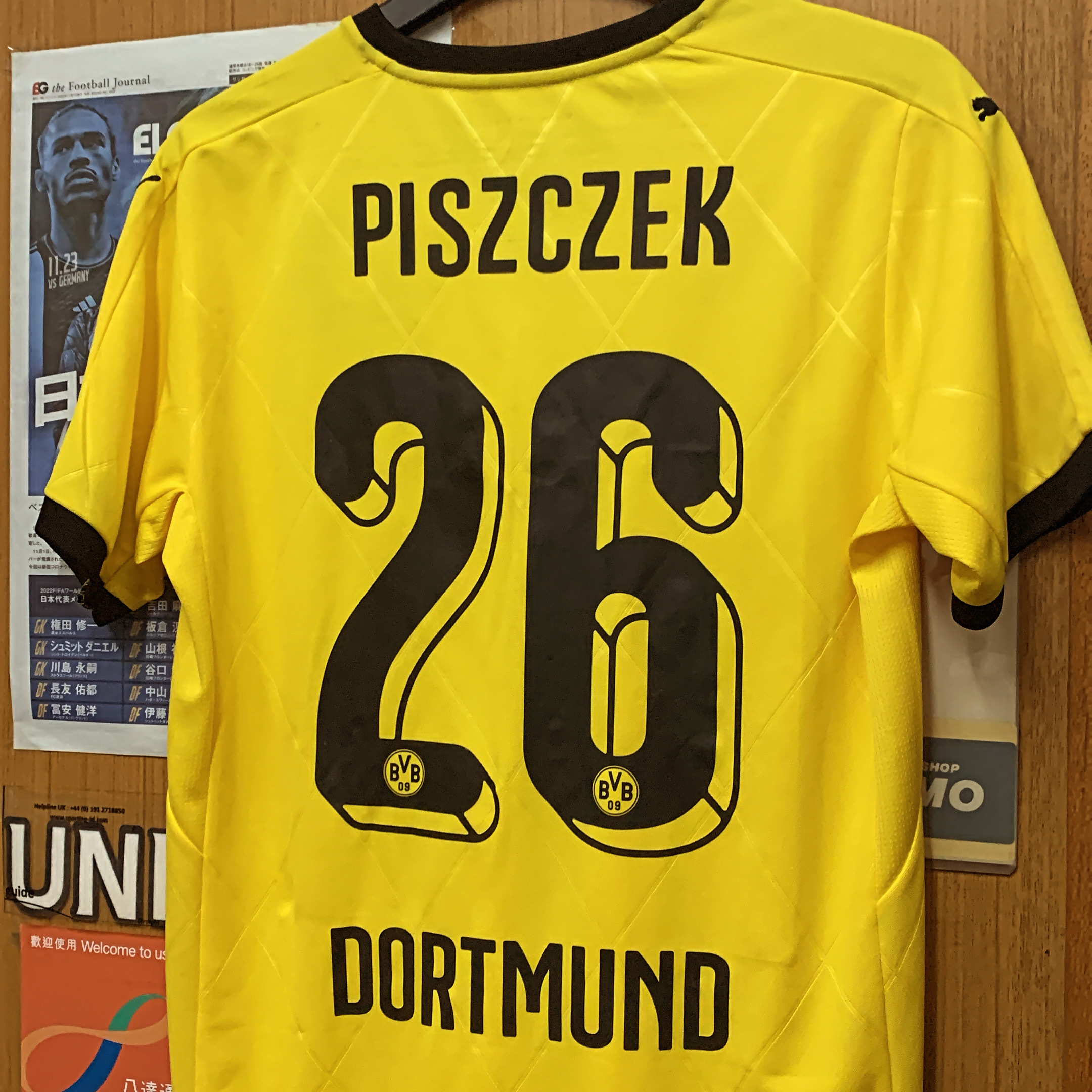 2015 Borussia Dortmund BVB Cup Home Shirt with #26 PISZCZEK