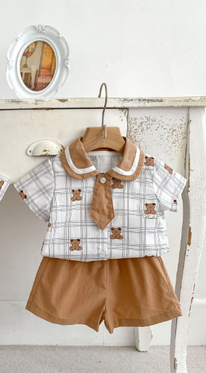 小熊水手領套裝