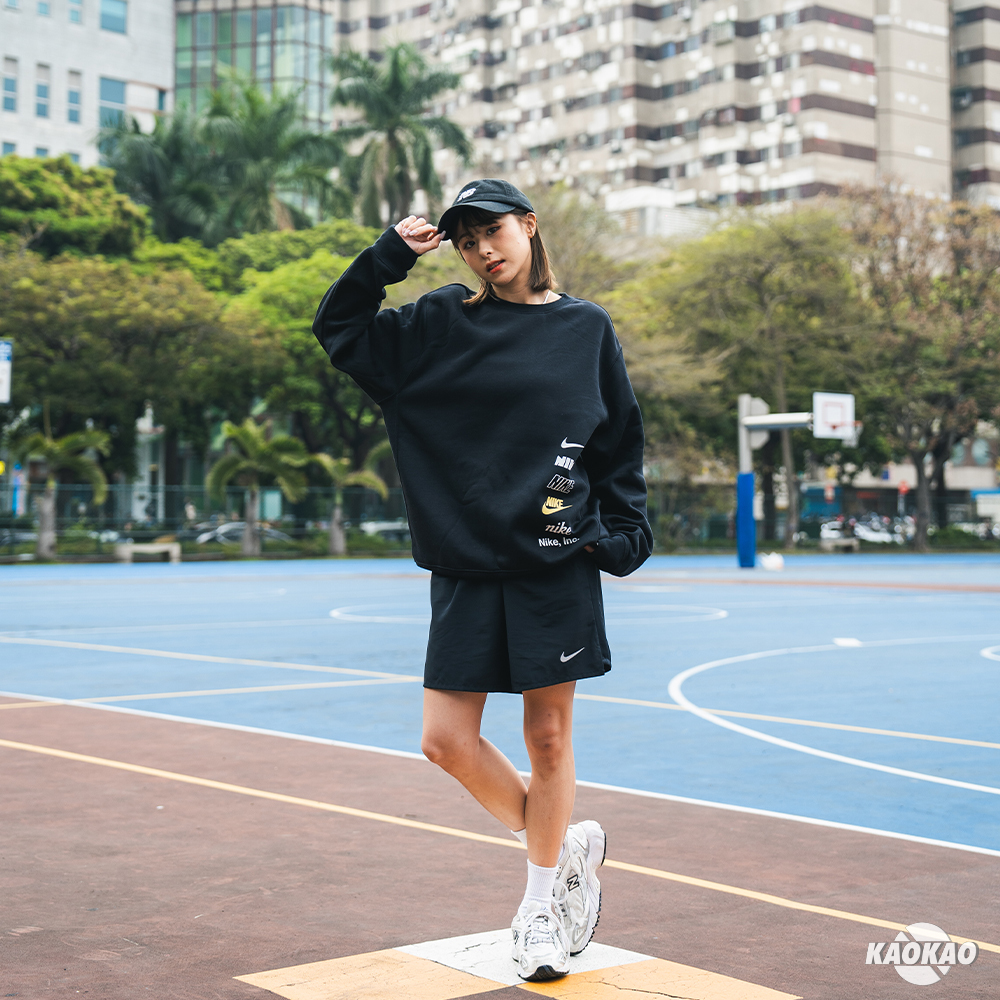 NIKE CLUB 刷毛 黑 米白 LOGO 大學T 長袖【DX0782】